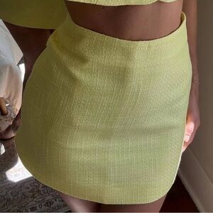 12th Tribe Sunday Yellow Mini Skirt